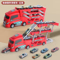 New arrival cross-border deformation kids folding ejection toy car container transport truck sliding transport male car engineering vehicle