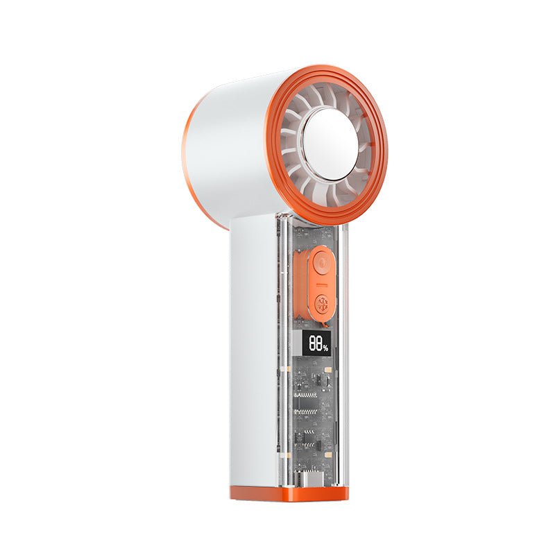 new arrival high-speed cooling fan outdoor portable mini handheld turbine transparent fan manufacturer wholesale