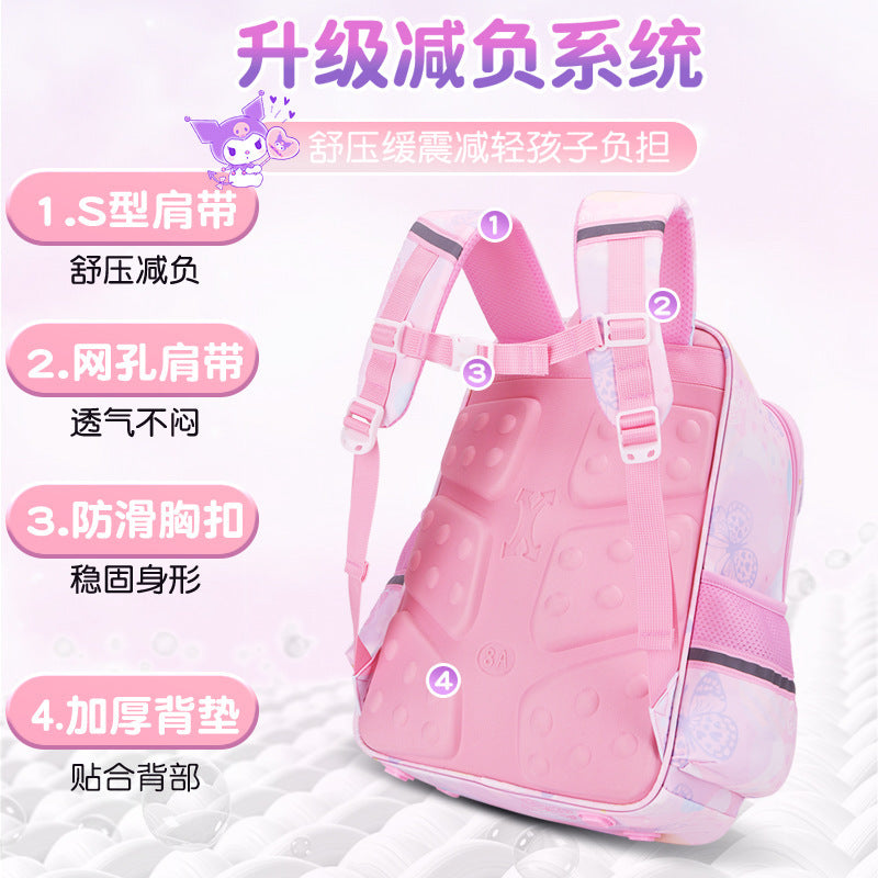 Klm elementary school backpack - cartoon dream design, lightweight, large capacity, water-resistant, ergonomic, spine-protecting kids' backpack - wholesale