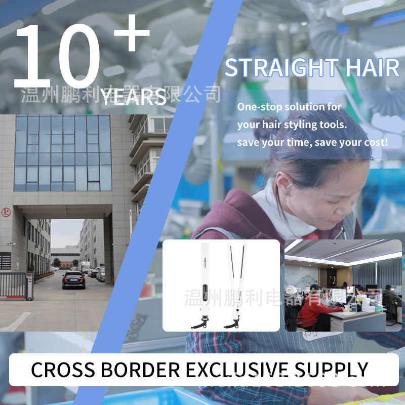 new hair straightener negative ion ceramic household display straightener straight and curly dual-purpose splint hair straightener wholesale