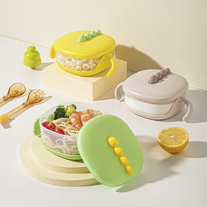 Baby food bowl - high-temperature resistant, steamer-safe, egg custard bowl for infants and toddlers - drop-proof, anti-scald, insulated food container for babies