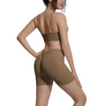 seamless pure color beautiful back tight breathable short high elastic yoga suit sports running fitness yoga suit