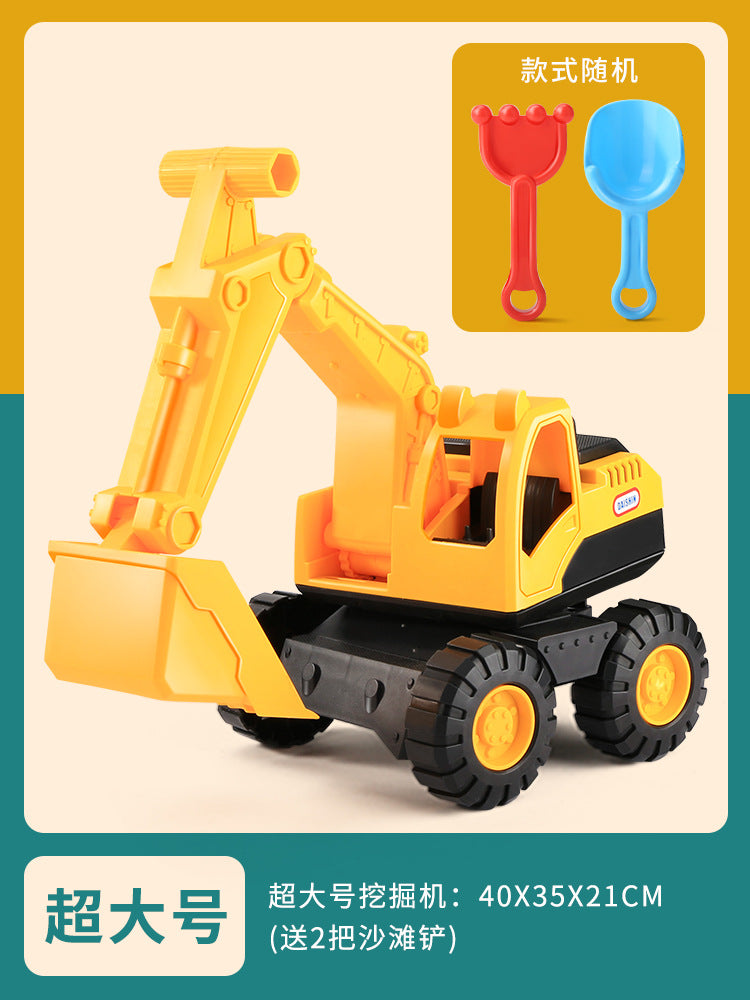 Large excavator kids toy car can seat people remote control engineering vehicle hook push excavator boy gift beach toy