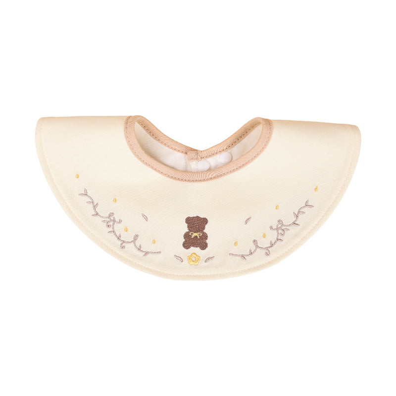 Single pack baby bib waterproof bib newborn combed cotton drool bib kids bib feeding bib cotton