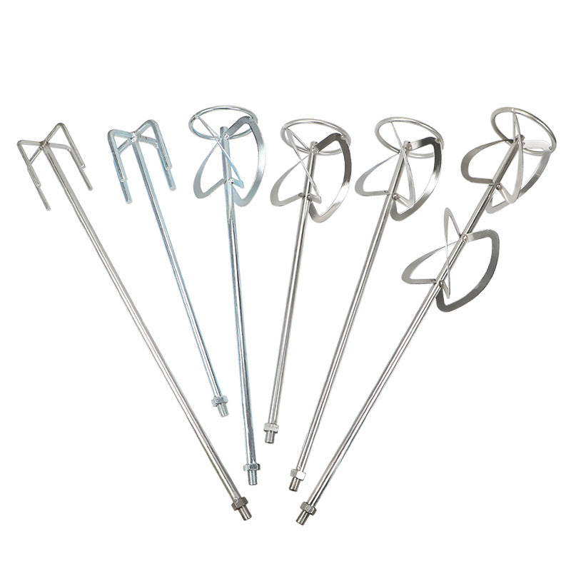 Stainless steel mixing rod cement dust mixing putty powder paint paint m14 spiral s-type steering wheel