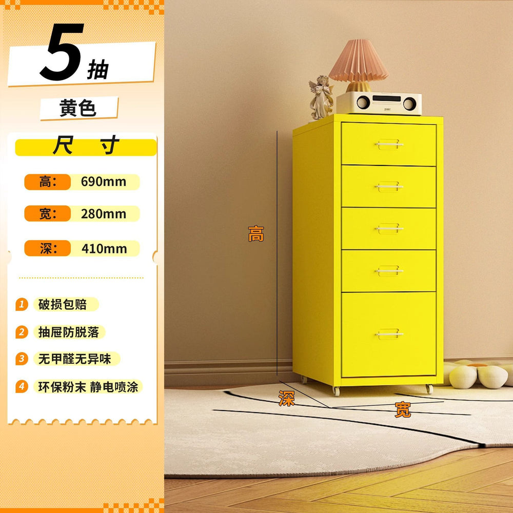 Haiermo cream style eight drawer cabinet movable desk under drawer cabinet living room bedroom room storage dopamine popular
