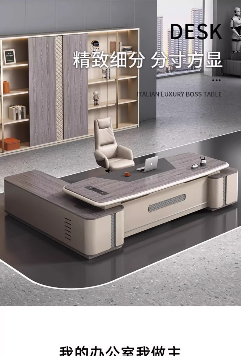Boss desk office desk casual modern president manager desk supervisor table and chair combination light luxury executive desk office furniture