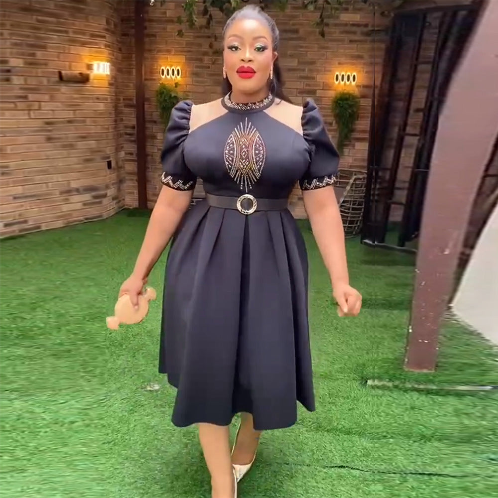 Aliexpress  new arrivalfashionelegant banquet evening dress export african women's clothing plus size hot diamond dress