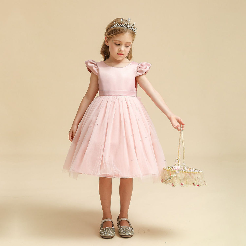 First birthday dress for girls,  little girl princess tutu dress, children's host performance flower girl wedding dress