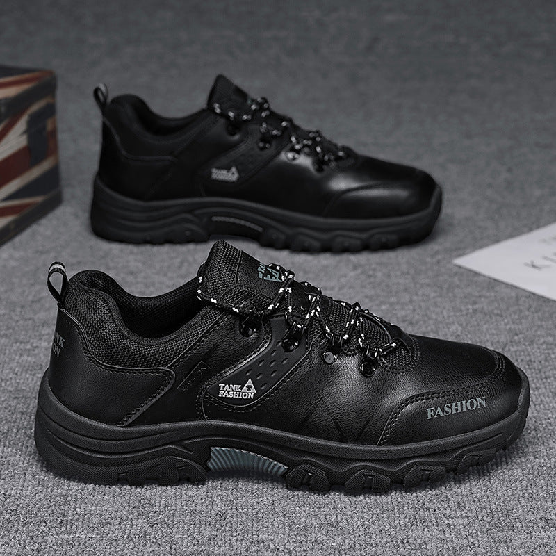 Men's 2025 spring new arrival: work safety athletic hiking shoes - waterproof, slip-resistant, wear-resistant, outdoor low-cut casual shoes for men