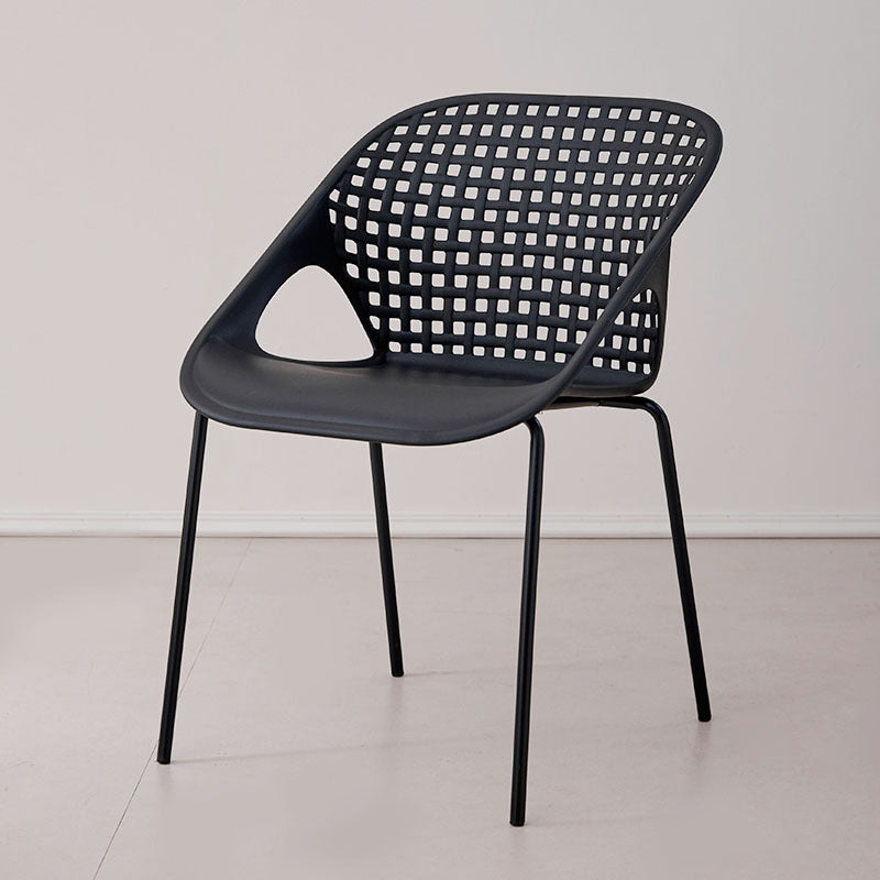 Popular home dining chair outdoor thickened back chair milk tea shop restaurant stackable casual negotiation office chair scandinavian