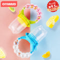 Baby food grade teether baby teething stick fruit vegetable bite bag pacifier newborn silicone teether