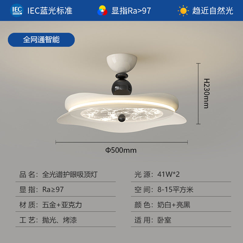 Medieval style bedroom ceiling light simple modern full spectrum eye protection retro walnut color room Zhongshan lighting