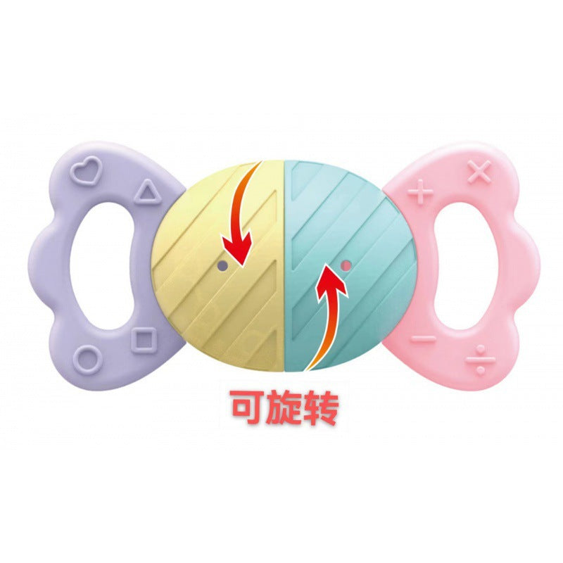 Cross-border  export newborn baby rattle soothing toy 0-1 year old tooth grinding stick boiled tooth glue manufacturer