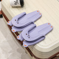 Bear foldable slippers couple travel convenient non-slip outdoor flip-flops beach shoes business trip flip-flops