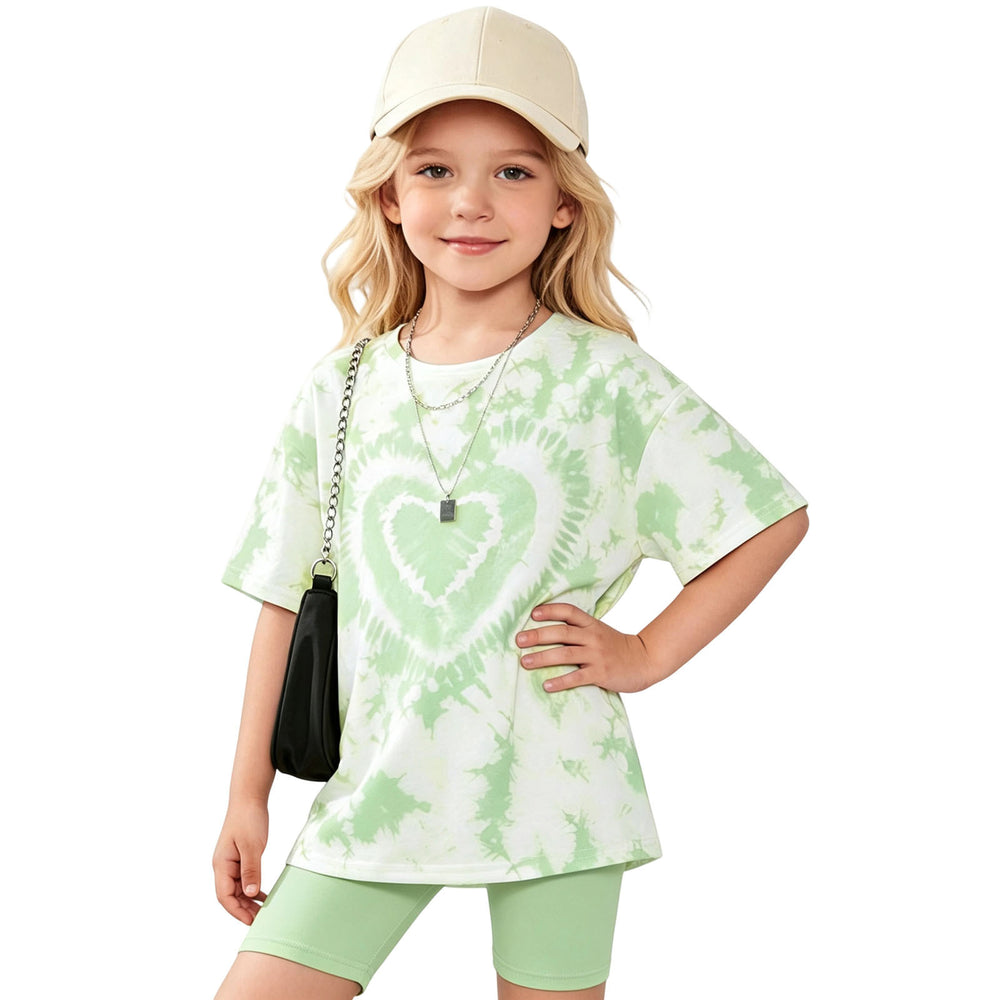 wholesale girls' short-sleeve and shorts sets, fashionable spring, summer, and autumn outfits for girls