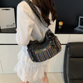 2025 early autumn new arrival: versatile embroidered ethnic style denim shoulder bag - effortless crossbody, casual vintage style