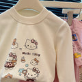 New spring girls' long-sleeve base layer t-shirt top, stylish and casual baby girl's fashionable sweatshirt, trendy children's clothing