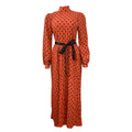 D123t   cross-border women's loose pleated polka dot maxi dress, plus size european and american style dress