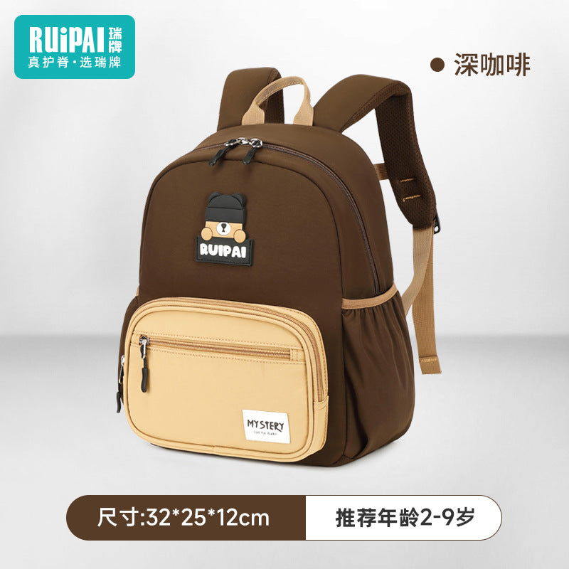 Rui brand kindergarten schoolbag boys and girls children baby backpack ultra-light anti-splashing water 2025 new backpack