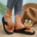 Eva thick-soled flip-flops: cloud-like comfort for outdoor beach vacations, featuring cartoon character designs for matching family sets and cozy lounging at home