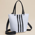 2025 new striped color block canvas bag - minimalist, large capacity crossbody, shoulder bag, tote bag - multifunctional women's bag