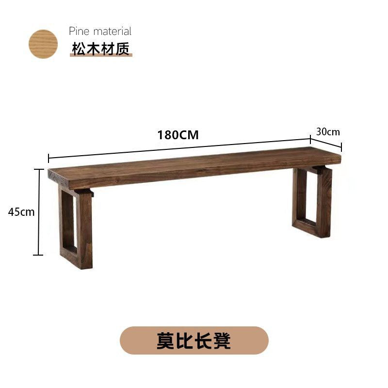 Nordic mobien solid wood dining table small apartment minimalist american style ash wood rectangular desk and chair set for home use