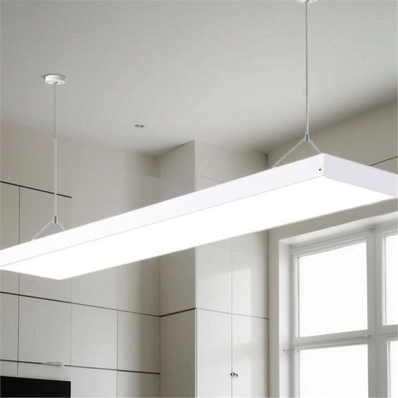 Led strip light ceiling fixture for live streaming, hair salons, gyms, supermarkets, offices, shops, and malls - rectangular pendant light