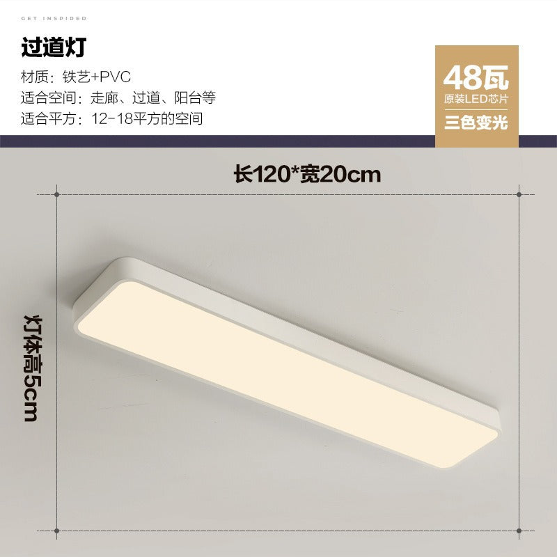 Ultra-thin minimalist seamless long aisle ceiling light simple LED balcony entrance door cloakroom lighting