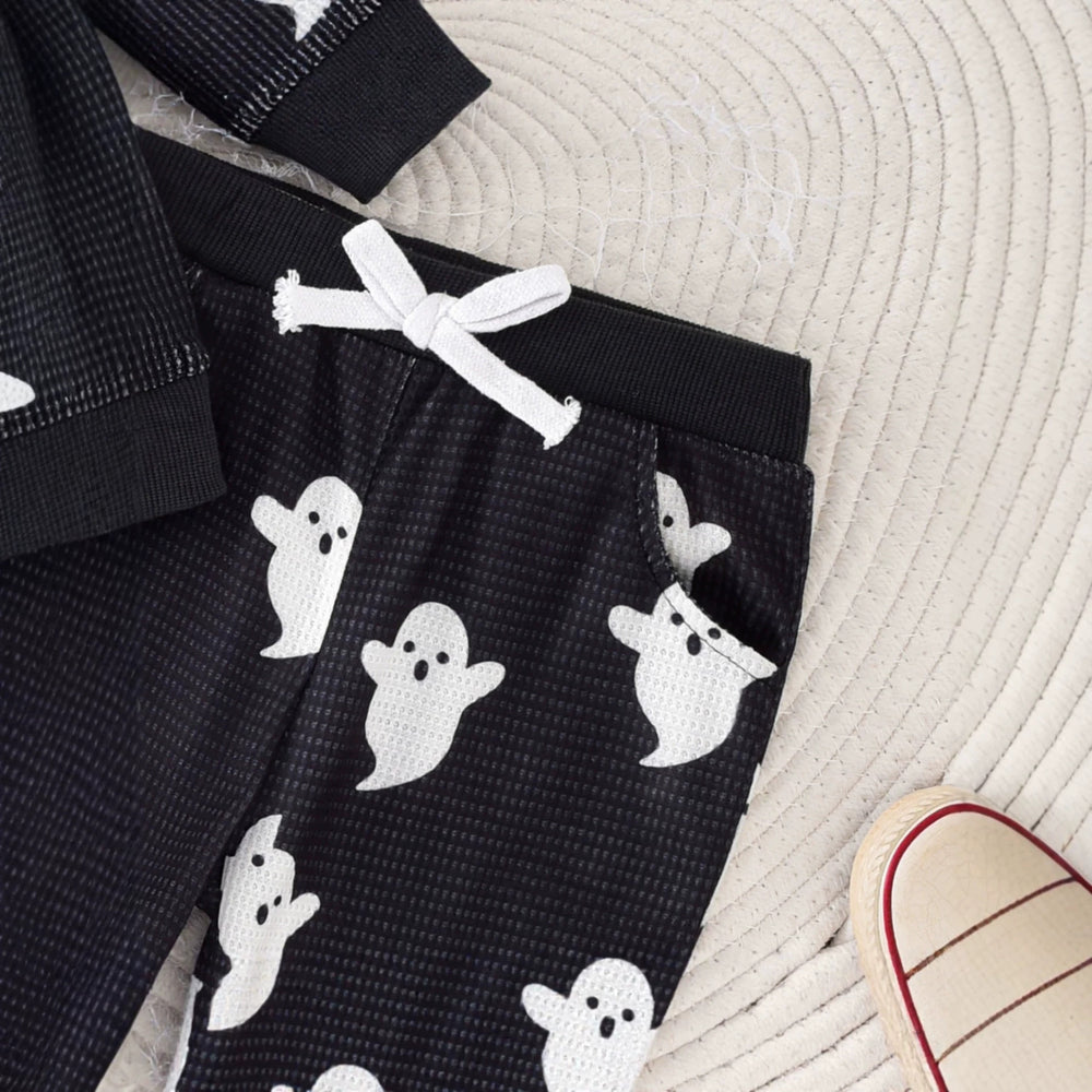 cross-border fashion: new halloween long-sleeve outfit set for girls (us/eu)