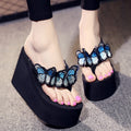 Shimmer chic women's summer slippers 2025 new collection - embroidered butterfly sandals, stylish outdoor summer slides for women