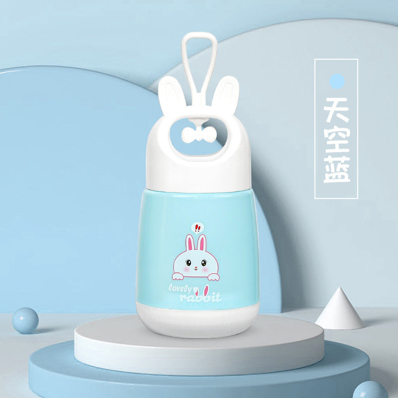 Customizable gift mugs - personalized with your logo, portable travel mugs, cute cartoon rabbit design, eye-catching and high-value glass water bottles