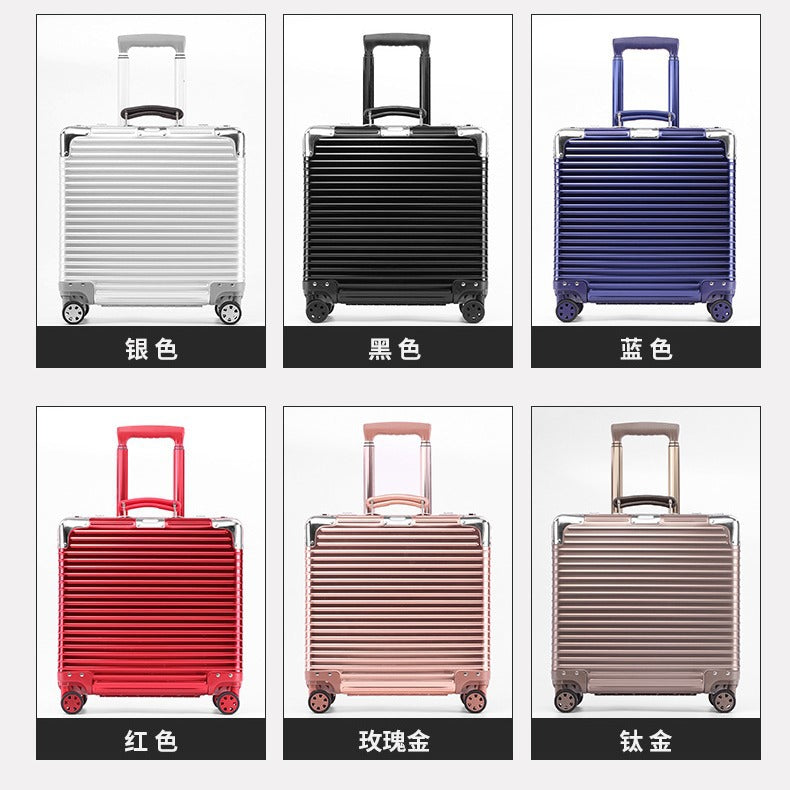 All-aluminum magnesium alloy trolley case 18-inch boarding case 20-inch suitcase bag all-metal small suitcase password box