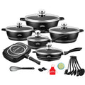 aluminum pot 23-piece set for home kitchen non-stick pot cooking pot suit die-cast soup pot wholesale