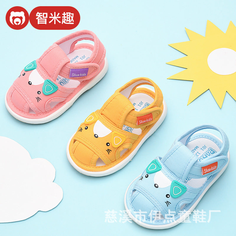 Baby cloth sandals, toddler shoes, summer 0-1-2-3 years old baby soft bottom shoes, baby boy shoes