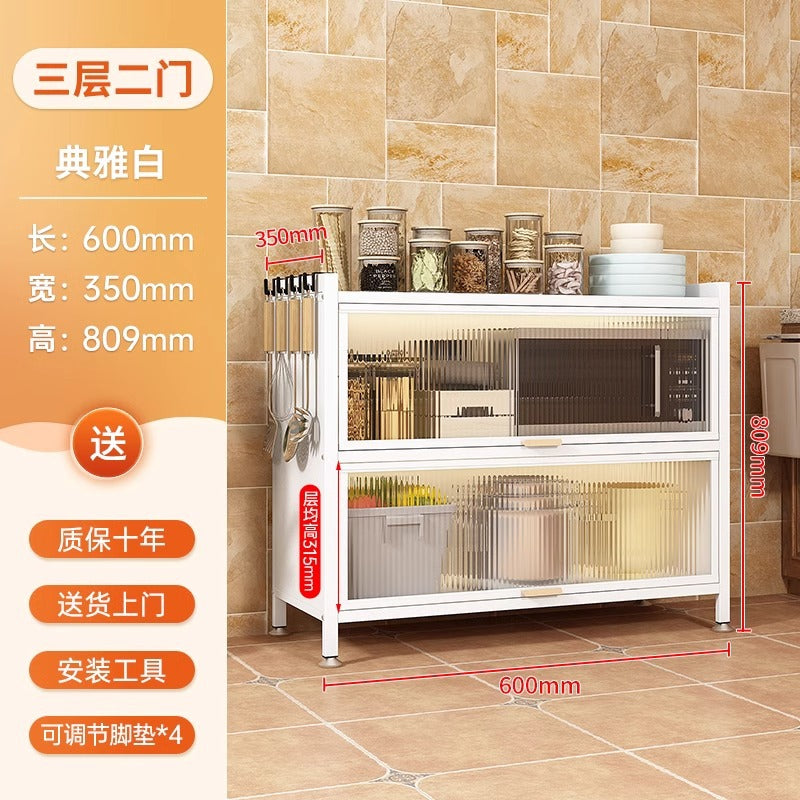 Kitchen storage rack multi-function microwave oven storage cabinet floor-standing multi-layer storage cabinet cupboard pot cupboard