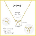 Amazon's new fashion simple bow pendant women's necklace alloy light luxury clavicle chain christmas gift