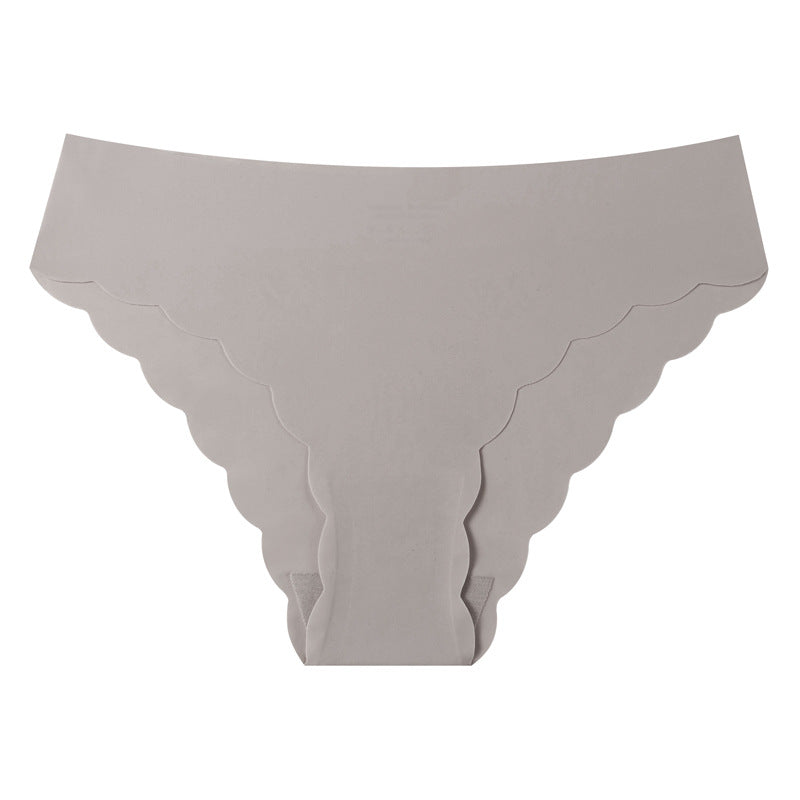 e-commerce personalized wave seamless nylon moisture-absorbent and breathable underwear, cut at will, ice silk large size invisible briefs