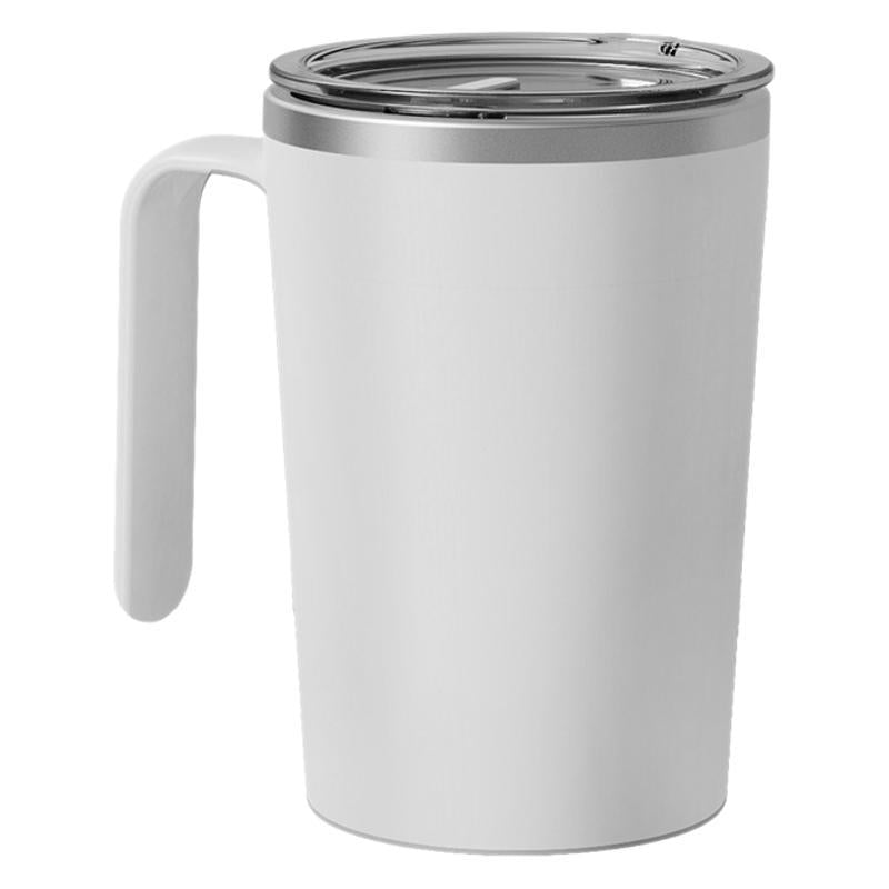 Coffee stirring cup - hands-free magnetic automatic coffee mixer - portable electric milk frother - stainless steel mug