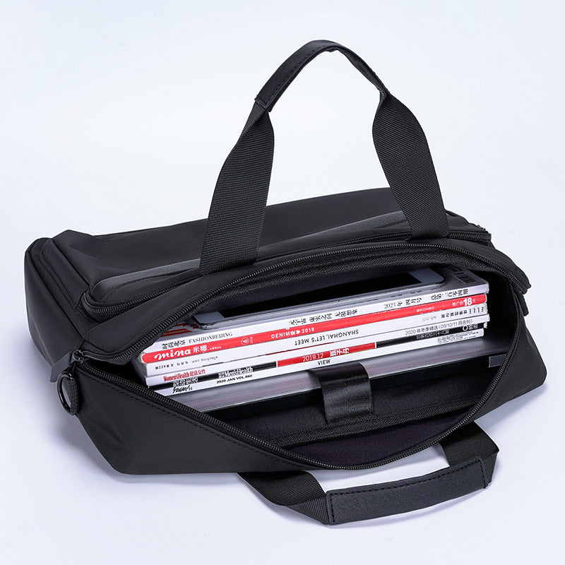Cross-border simple laptop bag 2025 large-capacity business briefcase travel commute shoulder messenger bag wholesale