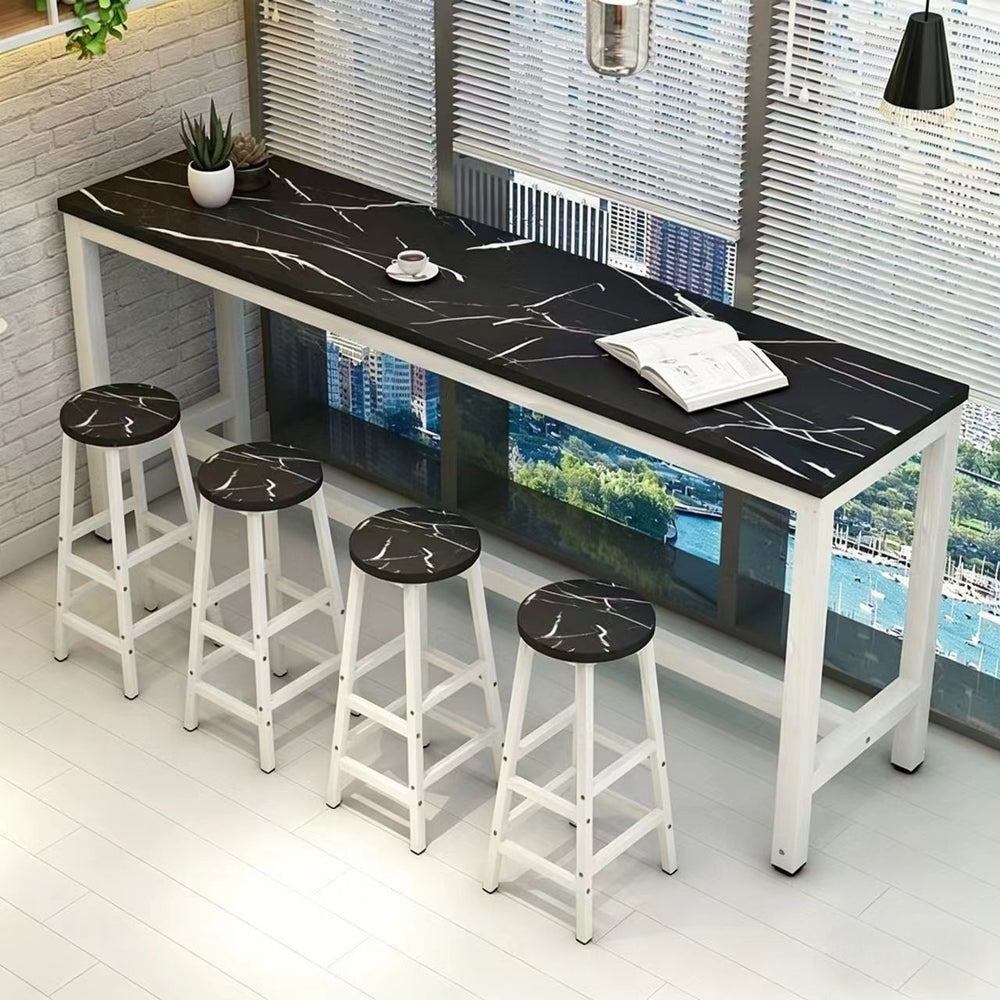 Wall-mounted bar table, minimalist modern design, suitable for home use, tall table, living room, balcony, small rectangular table, perfect for bubble tea shops and bar counters