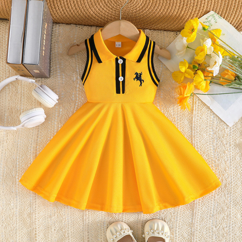 exclusive: baby girl sleeveless dress - spring/summer embroidered design, sweet & adorable style