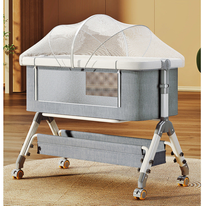 Baby crib: portable, multi-functional, foldable bassinet - newborn splice bed, convertible to full-sized bed