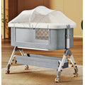 Baby crib: portable, multi-functional, foldable bassinet - newborn splice bed, convertible to full-sized bed