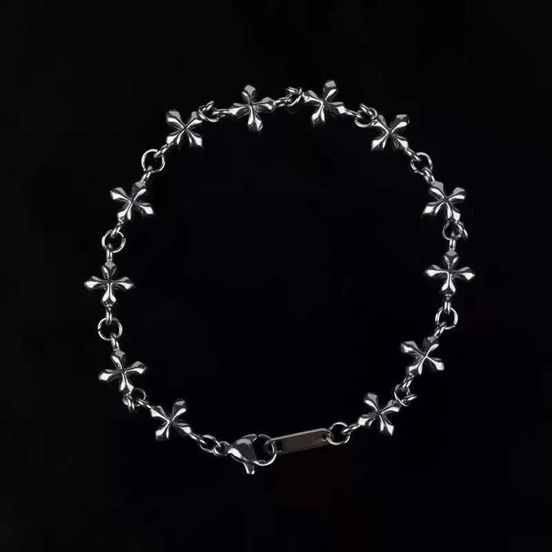 hot-selling cross patchwork necklace for men, punk style, hip-hop, versatile bracelet, european and american niche jewelry, trendy
