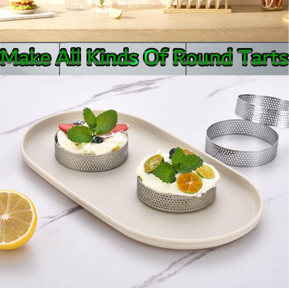 stainless steel round mousse ring punching tower ring baking utensils cheese tart ring creative cake mold