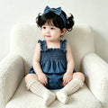 Baby clothes summer thin newborn baby girl bag butt clothes summer small month-old camisole denim khaki