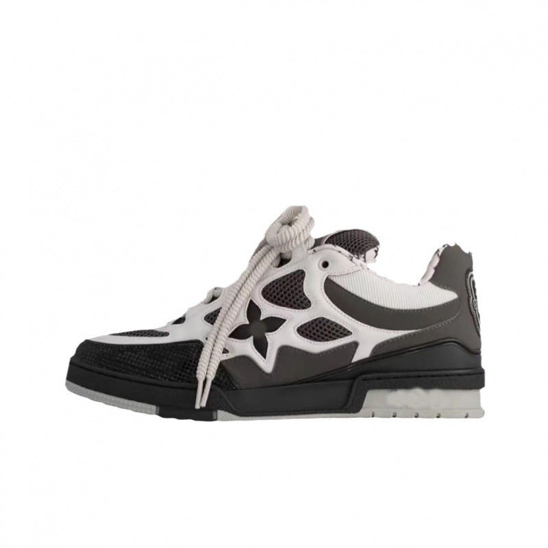 European market men's and women's bread shoes, height-increasing chunky sole dad shoes, fashionable and versatile sneakers, couple's skate shoes