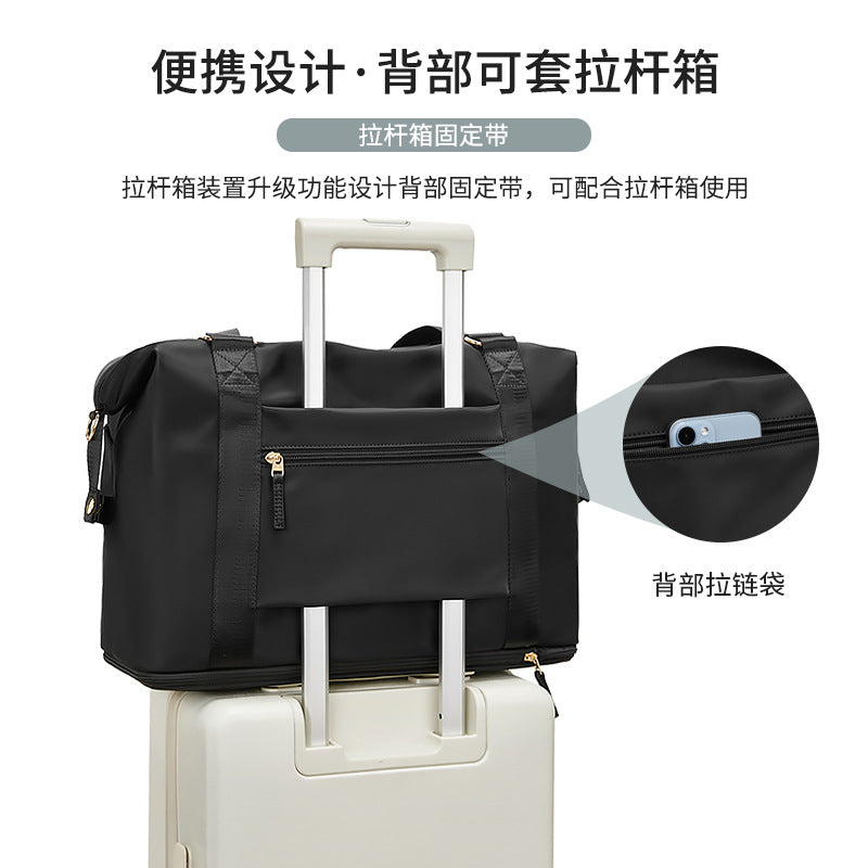 Cross-border women's travel bags, short-distance luggage bags, portable expandable large-capacity storage bags, dry and wet separation storage bags