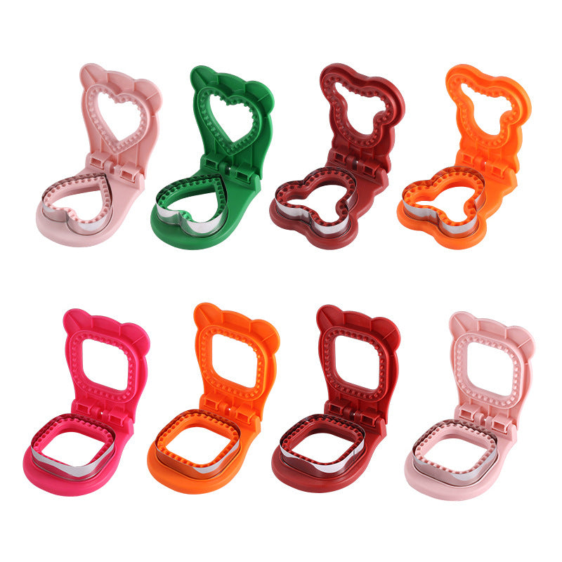 New sandwich cutter toast sandwich pocket bread mold hand guard stainless steel baking tool diy bread cutter